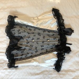 NWOT satin and lace corset